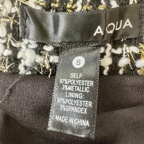 Aqua Metallic Tweed Square Neck Dress size Small Cocktail Date Night Academia - Picture 7 of 11